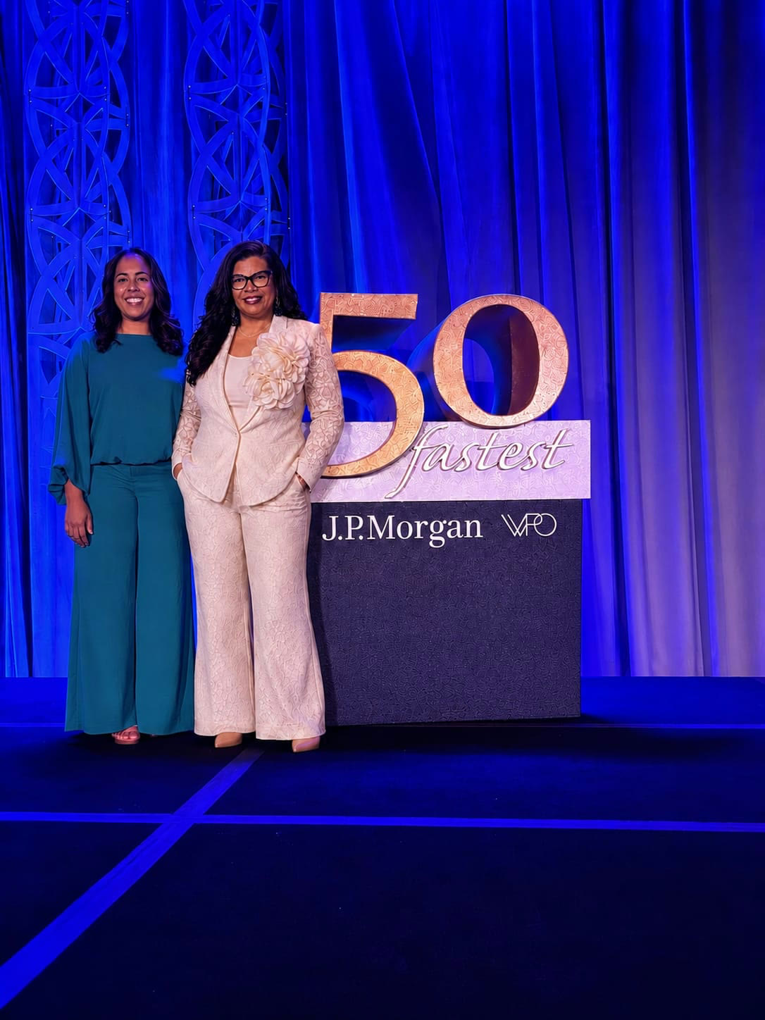 JPMorgan Chase & WPO 50 Fastest, Honored on stage